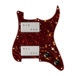   0992393000 Fender  Pre-Wired Strat Pickguard Michael Landau HH, custom Wide-Range humbuckers 11, screw holes, tortoise