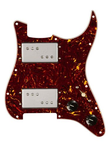 0992393000 Fender  Pre-Wired Strat Pickguard Michael Landau HH, custom Wide-Range humbuckers 11, screw holes, tortoise