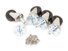 0994000000 Fender Genuine Replacement Part swivel casters including mounting cups and screws, set of 4