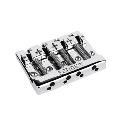   0994408000 Fender Genuine Replacement Part bridge assembly HiMass 4-string Bass, chrome with brass saddles