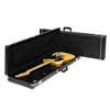 0996101306 Fender  deluxe case for electric guitar, leather handle and ends, black tolex & black interior