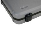 0996102324 Fender  deluxe guitar case for Strat/Tele, molded, silver/blue