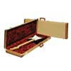 0996103400 Fender  deluxe case for electric guitar, leather handle and ends, tweed & red poodle plush interior