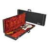 0996112406 Fender  deluxe case for Jaguar/Jazzmaster/Toronado/Jagmaster, leather, black tolex & orange plush interior