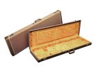 0996118422 Fender  deluxe case for Jaguar/Jazzmaster/Toronado/Jagmaster, leather, brown tolex & gold plush interior