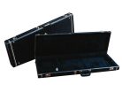 0996141406 Fender  deluxe case for Mustang/Musicmaster/Bronco Basses, leather, black tolex & black interior