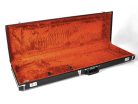 0996162406 Fender  deluxe case for Precision Bass®, leather handle and ends, black tolex & orange plush interior