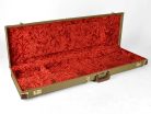 0996163400 Fender  deluxe case for Precision Bass®, leather handle and ends, tweed & red poodle plush interior