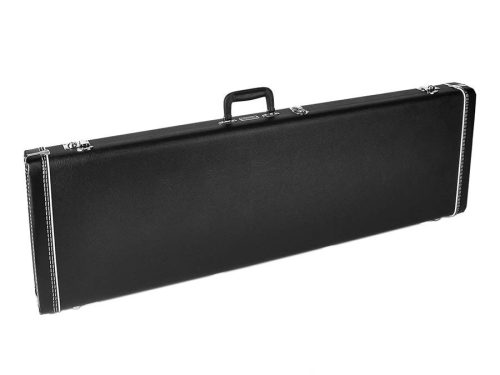 0996172406 Fender  deluxe case for Jazz Bass®/Jaguar Bass, leather handle and ends, black tolex & orange plush interio