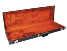 0996172406 Fender  deluxe case for Jazz Bass®/Jaguar Bass, leather handle and ends, black tolex & orange plush interio