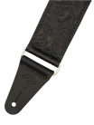 0996970006 Fender  2" guitar strap, tooled leather, black