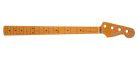 0999612920 Fender Genuine Replacement Part Vintera roasted maple 50's Precision Bass neck, 20 vintage frets, 7.25" radius