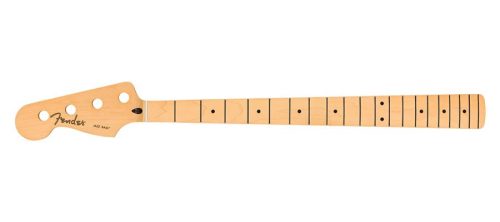 0999922921 Fender Genuine Replacement Part Player Series Jazz Bass® LH neck, 22 medium jumbo frets, maple, 9.5", modern "c"