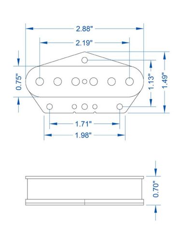 10-104-13 Lollar  single coil pickup "52 T Bridge"