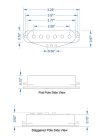 10-201-112-14 Lollar  single coil pickup "Special S Middle", flat poles, parchment