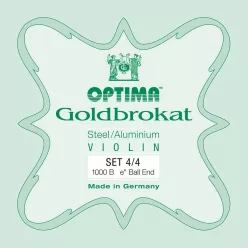   1000-44 Optima Goldbrokat string set for violin 4/4, steel & aluminum, with ball end E-1 string
