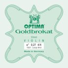 1001-HL Optima Goldbrokat E-1 string for violin 4/4, steel, loop end, heavy