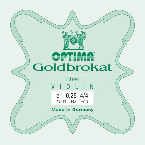 1001-LB Optima Goldbrokat E-1 string for violin 4/4, steel, ball end, light