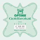 1001-LL Optima Goldbrokat E-1 string for violin 4/4, steel, loop end, light