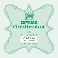   1001-LL Optima Goldbrokat E-1 string for violin 4/4, steel, loop end, light