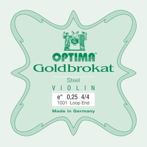 1001-LL Optima Goldbrokat E-1 string for violin 4/4, steel, loop end, light