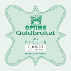   1001-MB Optima Goldbrokat E-1 string for violin 4/4, steel, ball end