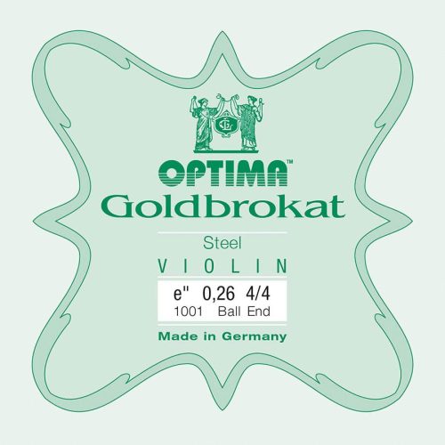 1001-MB Optima Goldbrokat E-1 string for violin 4/4, steel, ball end