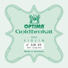 1001-ML Optima Goldbrokat E-1 string for violin 4/4, steel, loop end