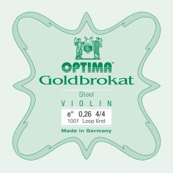   1001-ML Optima Goldbrokat E-1 string for violin 4/4, steel, loop end