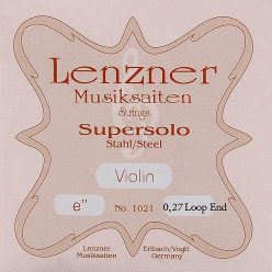   1021-HL Lenzner Supersolo E-1 string for violin 4/4, steel 0,27, loop end, heavy