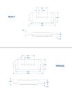 10302-111332 Lollar  single coil pickup "P-90 Dog Ear Casino Bridge", tall, wide spacing, nickel