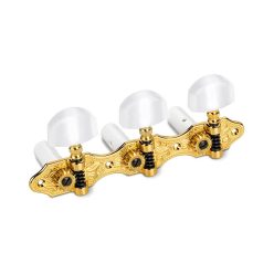   1033056331 Schaller  machine heads Houser model, acrylic white pegs, white string rollers, gold