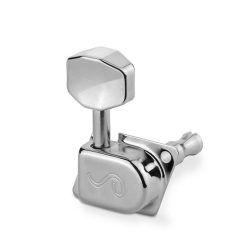   105802201560 Schaller Original F-Series machine heads 70's 6L with small metal pegs, splitted solid shaft, chrome