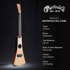 11GBPC Martin  travel guitar "Backpacker", solid spruce + solid sapele body, with gigbag