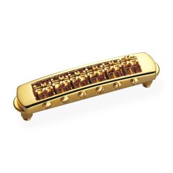   12080500 Schaller  STM guitar roller bridge (for tremolo use), 10,6mm spacing, 14"radius, gold