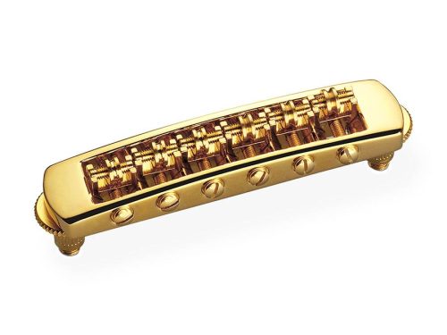 12080500 Schaller  STM guitar roller bridge (for tremolo use), 10,6mm spacing, 14"radius, gold