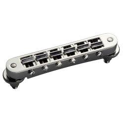   12090100 Schaller  GTM tune-o-matic guitar bridge, 10,5mm spacing, 14"radius, nickel