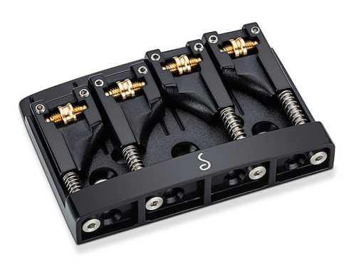 12130400 Schaller  3D-4 patented 4-string bass bridge, black