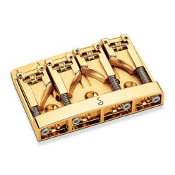 12130500 Schaller  3D-4 patented 4-string bass bridge, gold