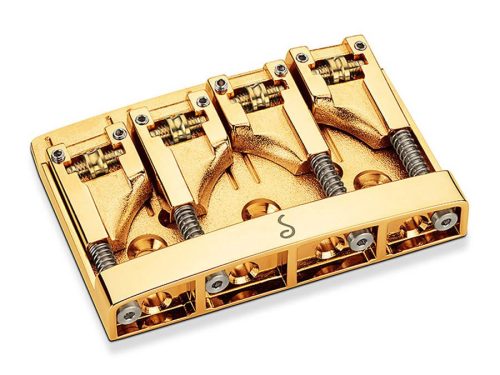 12130500 Schaller  3D-4 patented 4-string bass bridge, gold