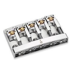   12140200 Schaller  3D-5 patented 5-string bass bridge, chrome