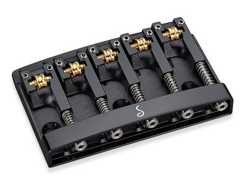 12140400 Schaller  3D-5 patented 5-string bass bridge, black