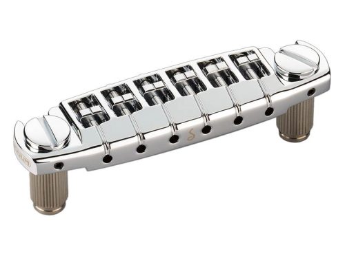 12350200 Schaller  Signum guitar bridge with locking studs, 10,5mm spacing, 12" radius, chrome