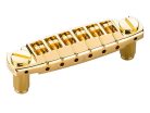 12350500 Schaller  Signum guitar bridge with locking studs, 10,5mm spacing, 12" radius, gold