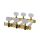 129-PG Boston  machine heads for classic guitar, nylon shaft, 3x left+3x right, 70mm, gold, pearloid buttons