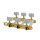 131-BG Boston  machine heads for classic guitar, nylon shaft, 3x left+3x right, 70mm, gold, butterfly buttons