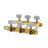 131-G Boston  machine heads for classic guitar, nylon shaft, 3x left+3x right, 70mm, gold, pearloid buttons