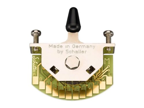 15310006 Schaller  Megaswitch M lever switch 5-way, 40,7mm spacing, bolts included, black cap