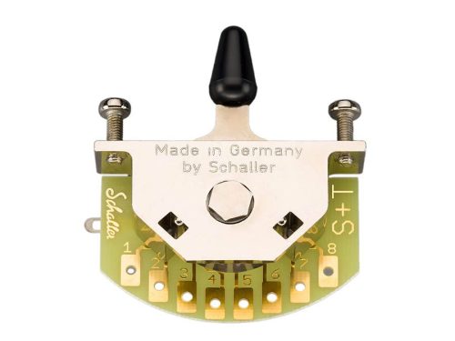 15310013 Schaller  Megaswitch T lever switch 3-way, 40,7mm spacing, bolts included, black cap