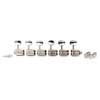 162-NL-4M2L Wilkinson  machine heads for guitar, with EZ LOK and staggered post height, 6x left, nickel